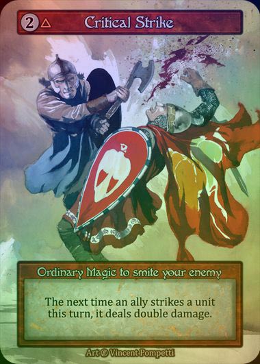 【FOIL】[Fire] Critical Strike [beta-Ordinary]